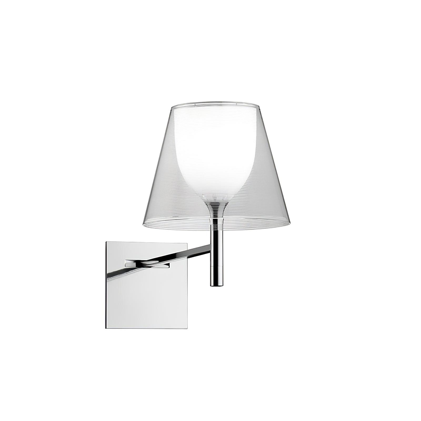 Orsore Chrome Prism Fabric Wall Lamp-Neutral Decor