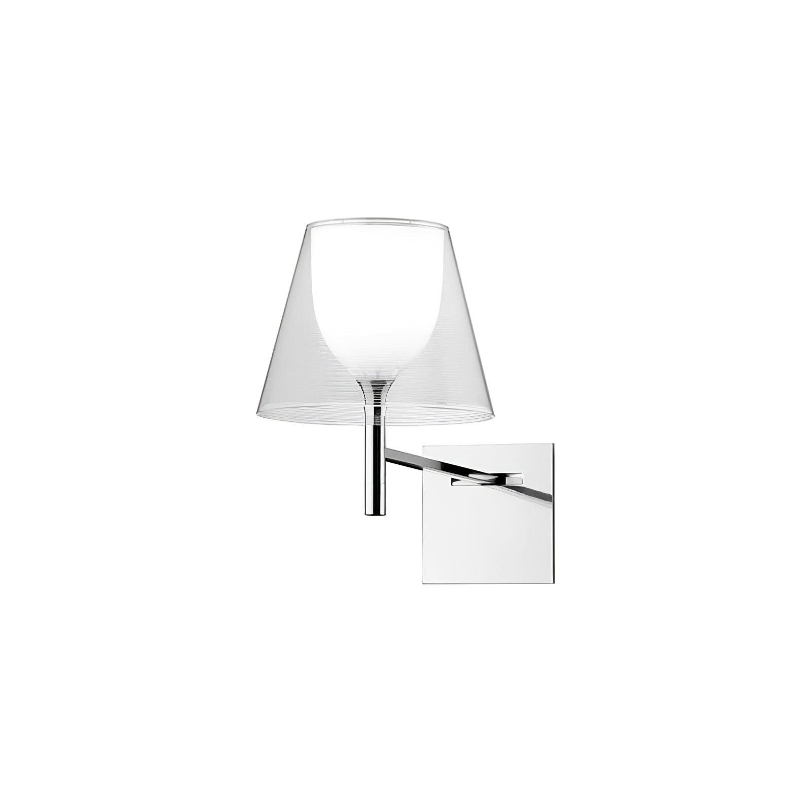 Orsore Chrome Prism Fabric Wall Lamp-Neutral Decor