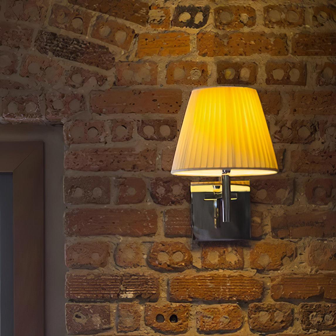 Orsore Chrome Prism Fabric Wall Lamp-Neutral Decor