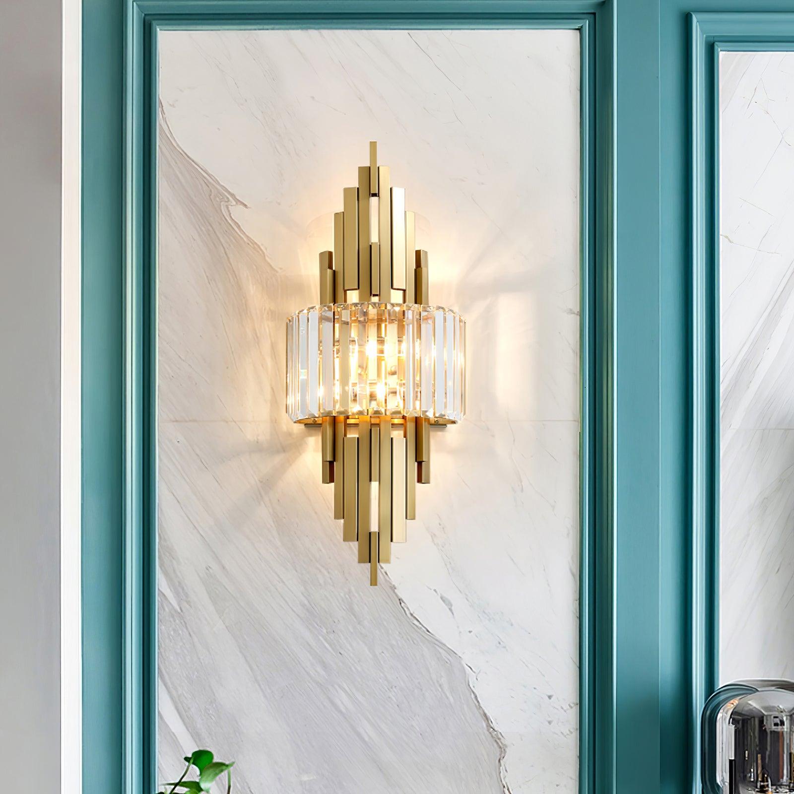Voveliel Postmodern Luxury Crystal Glass Wall Lamp-Neutral Decor