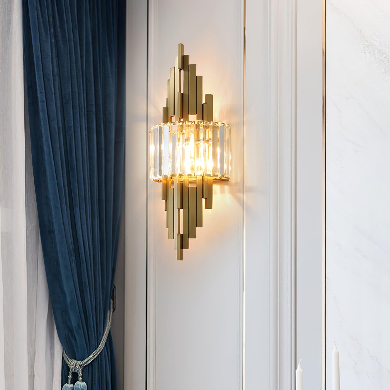 Voveliel Postmodern Luxury Crystal Glass Wall Lamp-Neutral Decor