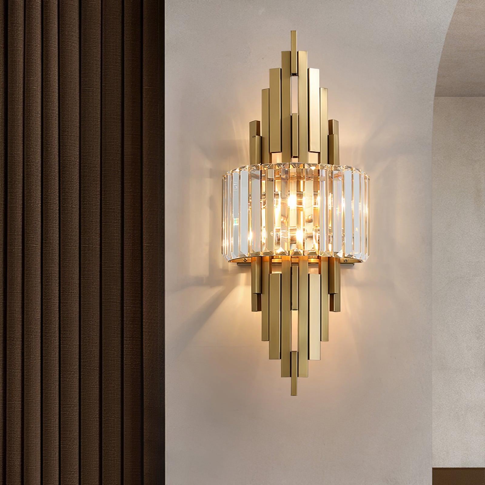 Voveliel Postmodern Luxury Crystal Glass Wall Lamp-Neutral Decor