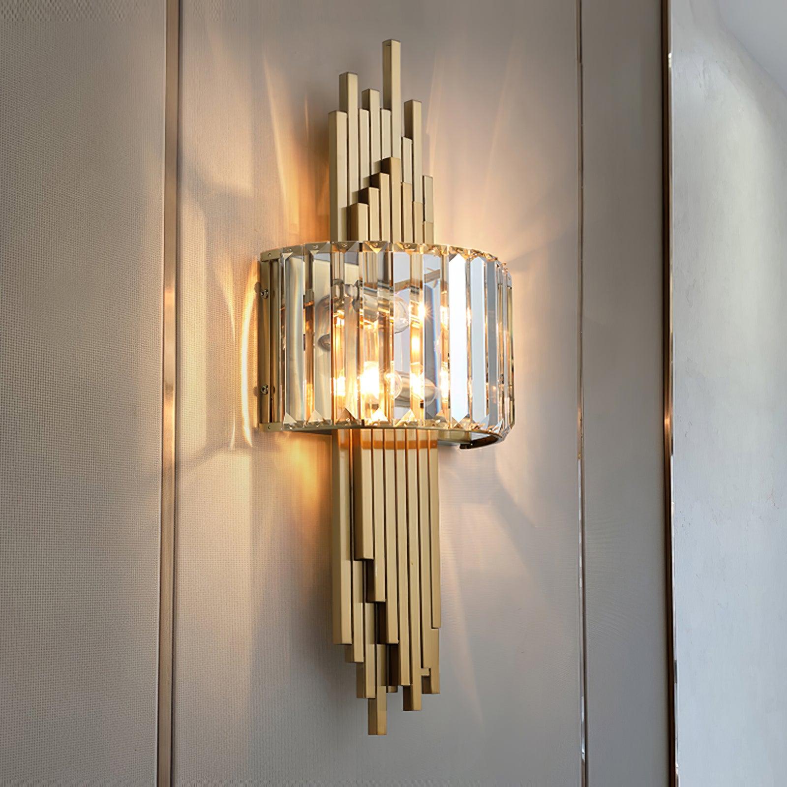 Voveliel Postmodern Luxury Crystal Glass Wall Lamp-Neutral Decor