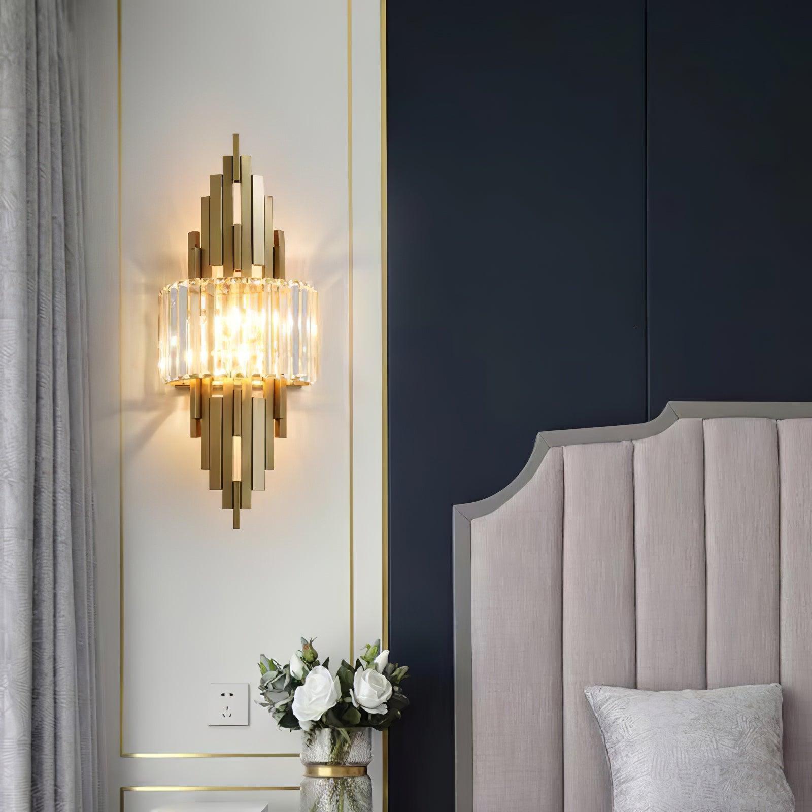 Voveliel Postmodern Luxury Crystal Glass Wall Lamp-Neutral Decor