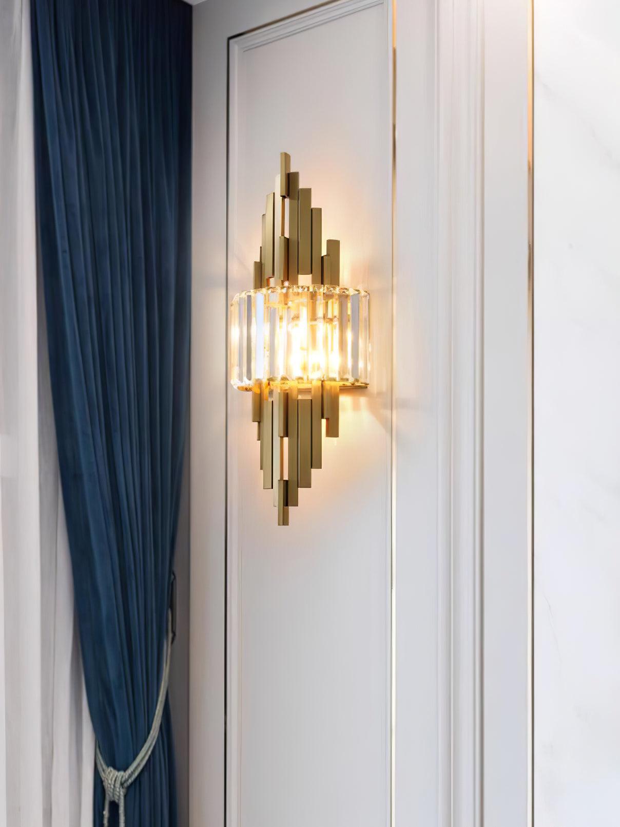 Voveliel Postmodern Luxury Crystal Glass Wall Lamp-Neutral Decor