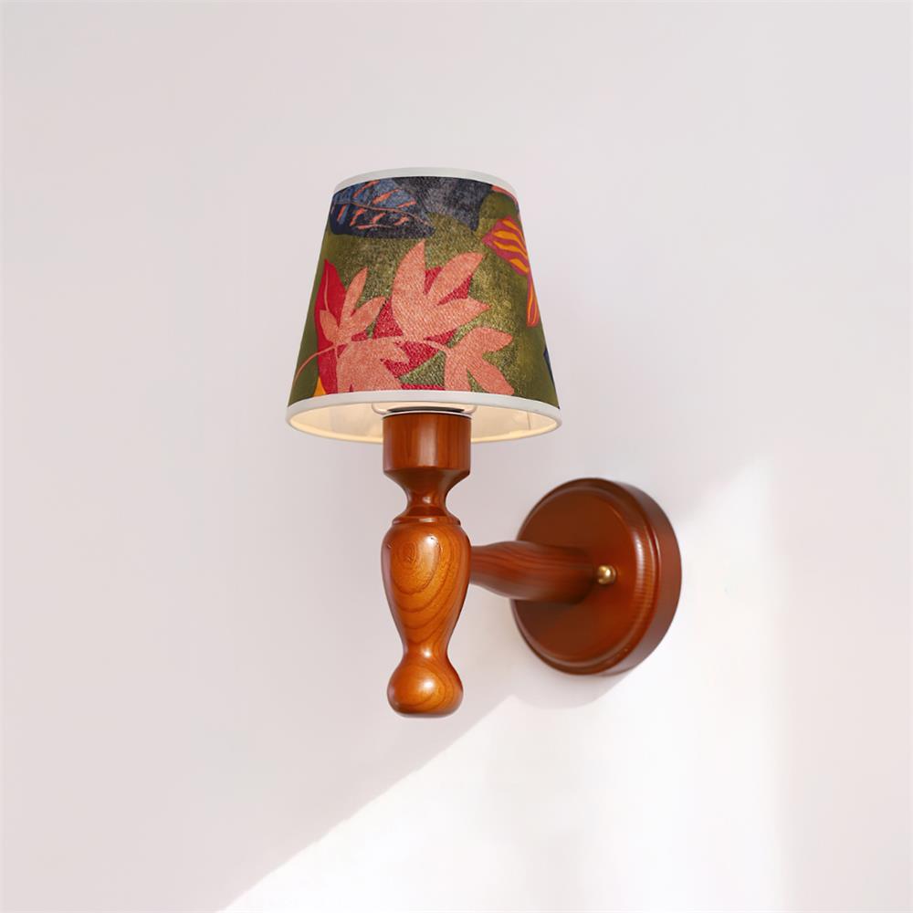 Orbel Mapleleaf Wooden Wall Lamp-Neutral Decor
