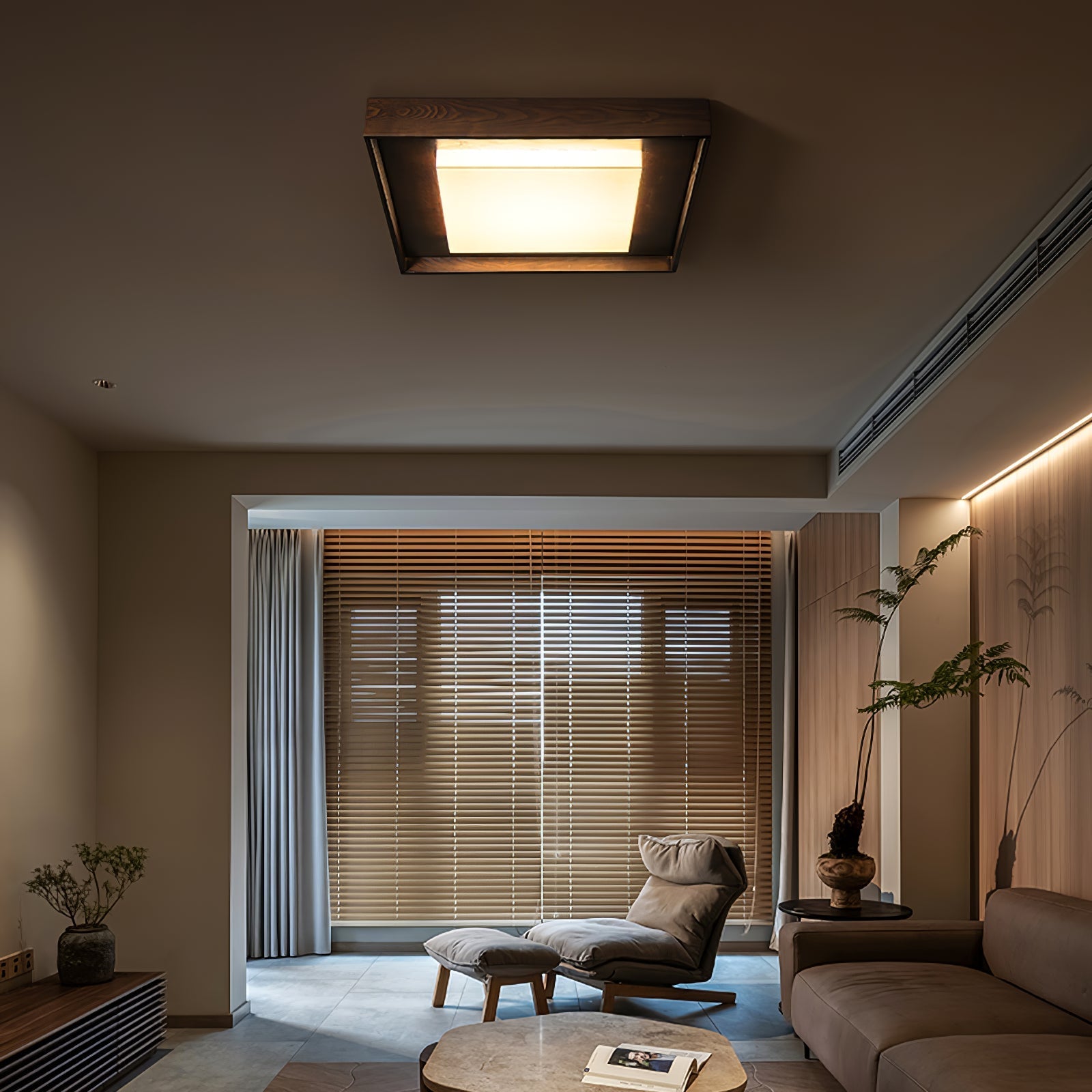 Auro Rustic Wood Ceiling Light-Neutral Decor