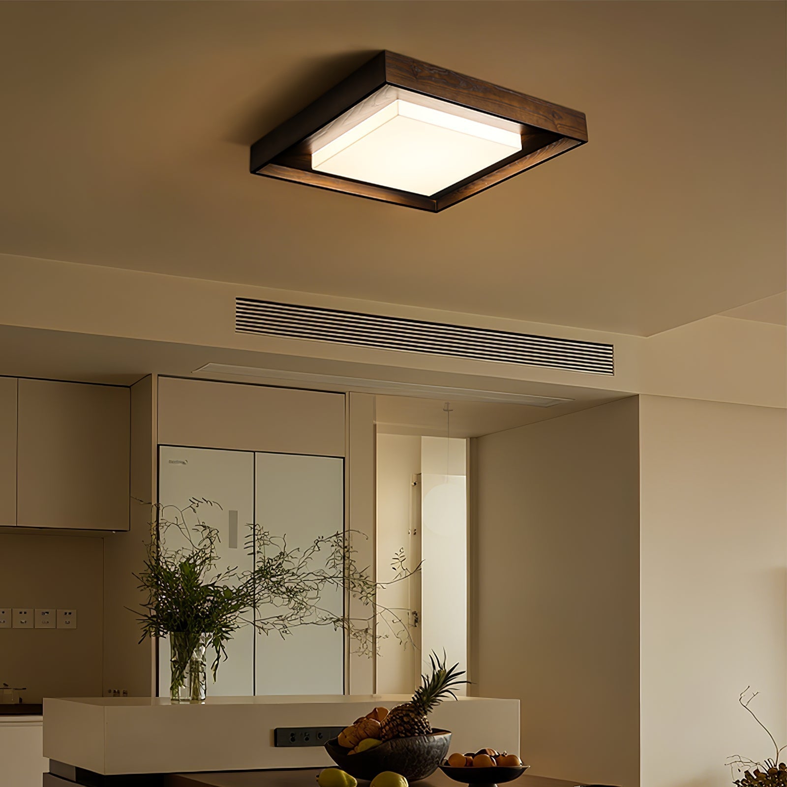Auro Rustic Wood Ceiling Light-Neutral Decor