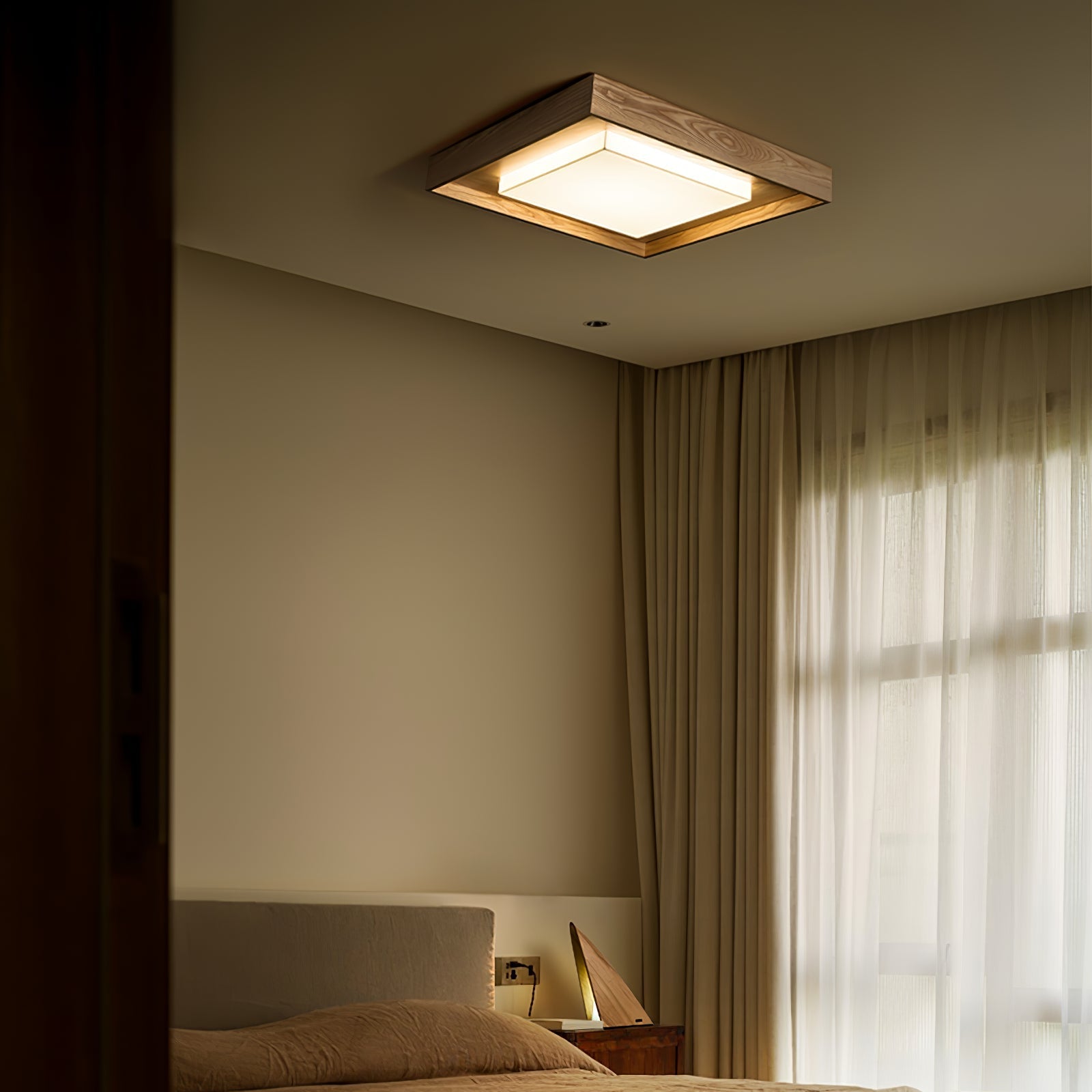 Auro Rustic Wood Ceiling Light-Neutral Decor