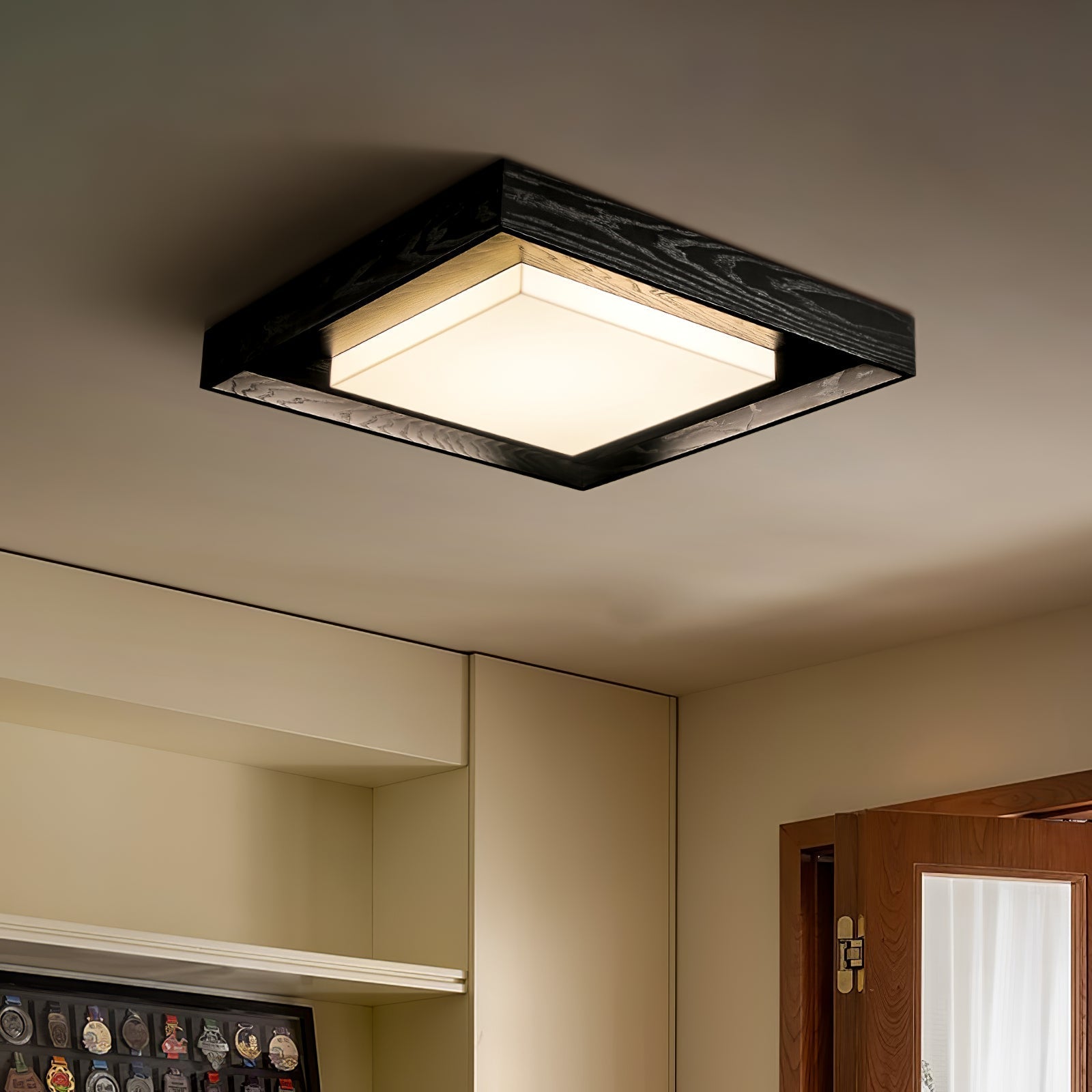 Auro Rustic Wood Ceiling Light-Neutral Decor