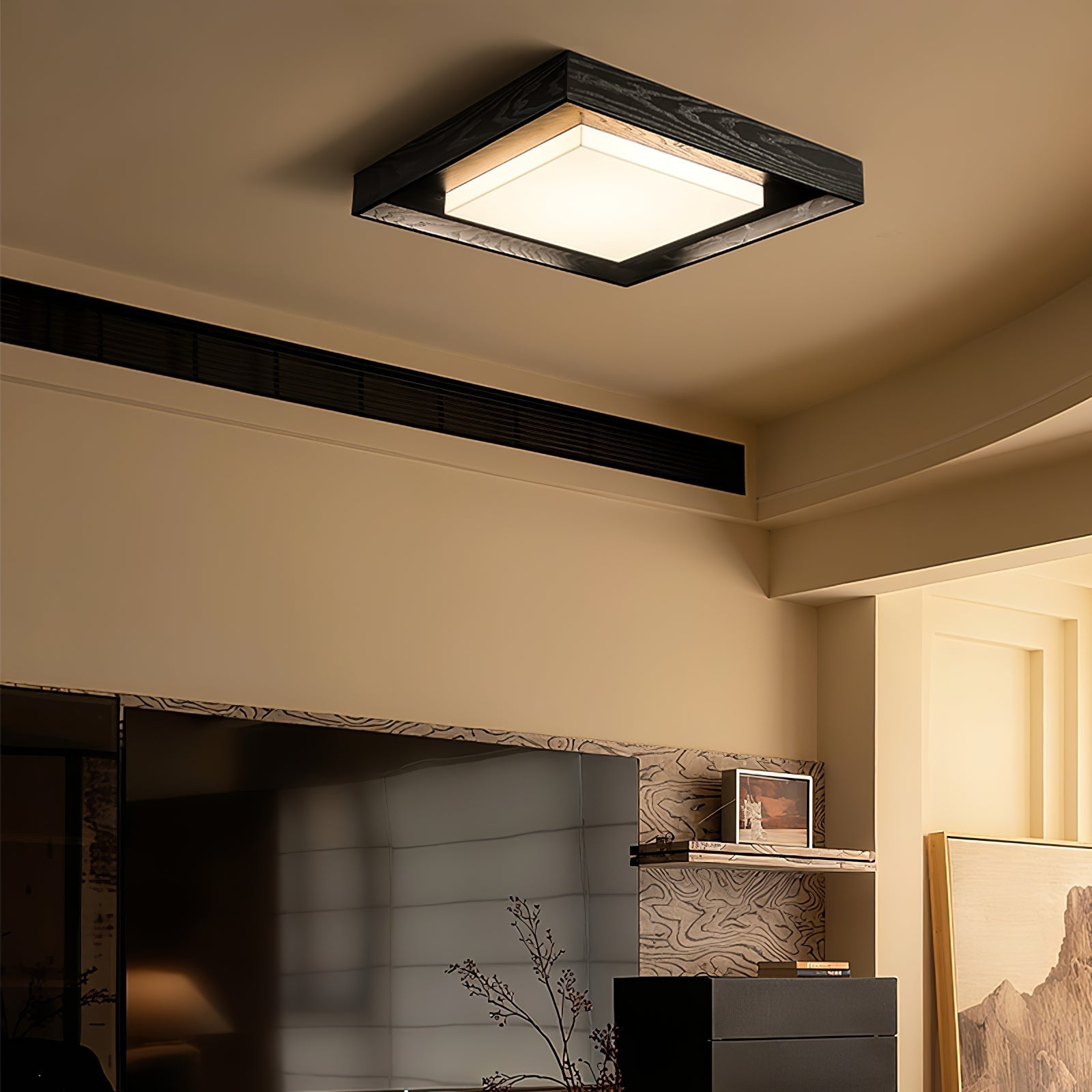 Auro Rustic Wood Ceiling Light-Neutral Decor