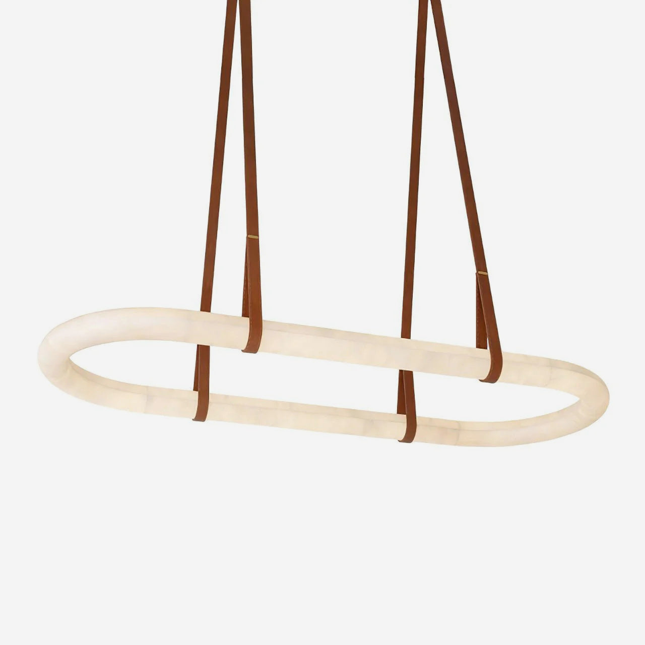 Kurve Chandelier Alabaster Ring Artificial leather