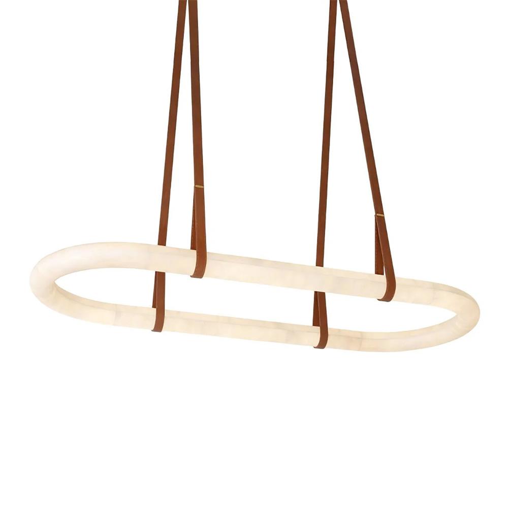 Kurve Chandelier Alabaster Ring Artificial leather