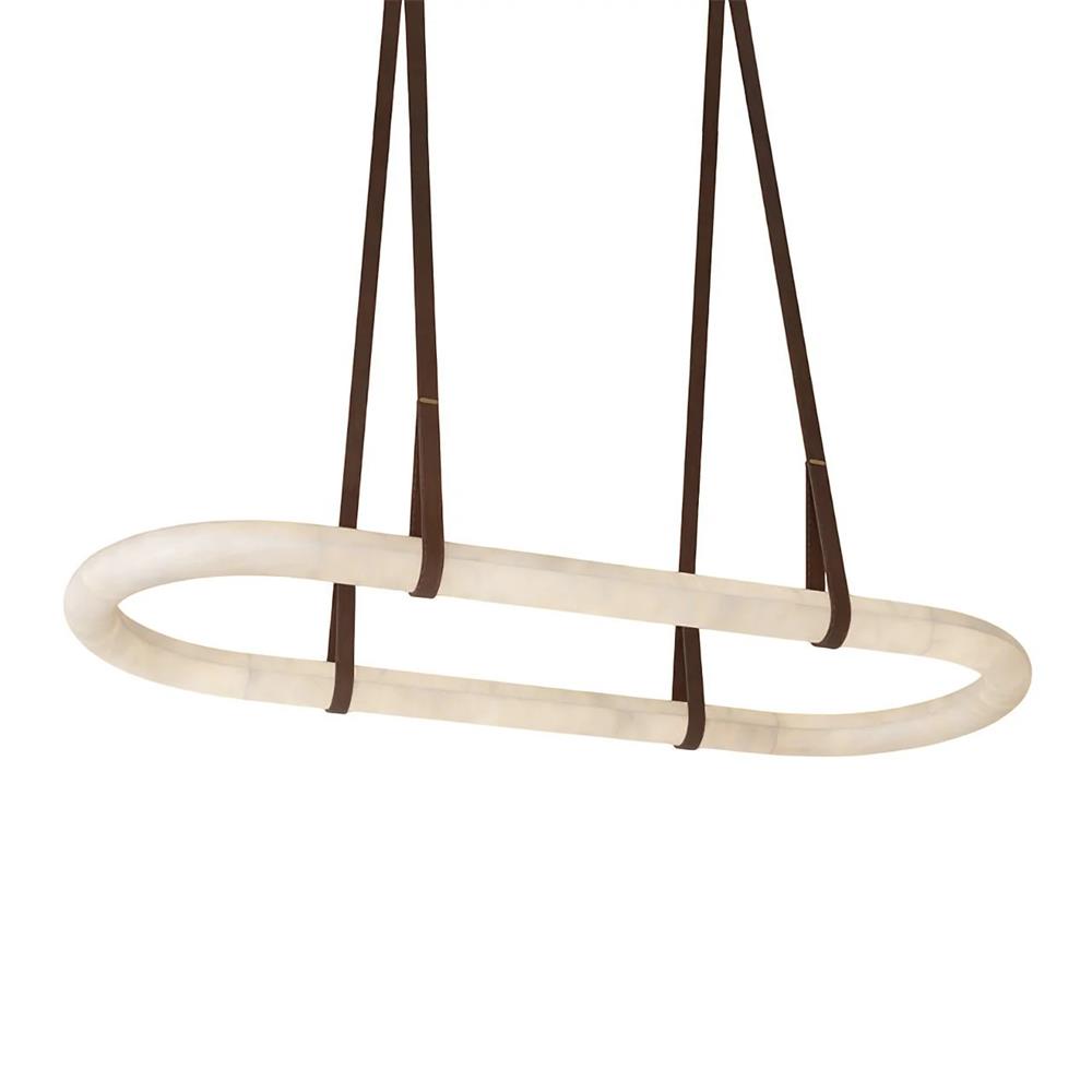 Kurve Chandelier Alabaster Ring Artificial leather