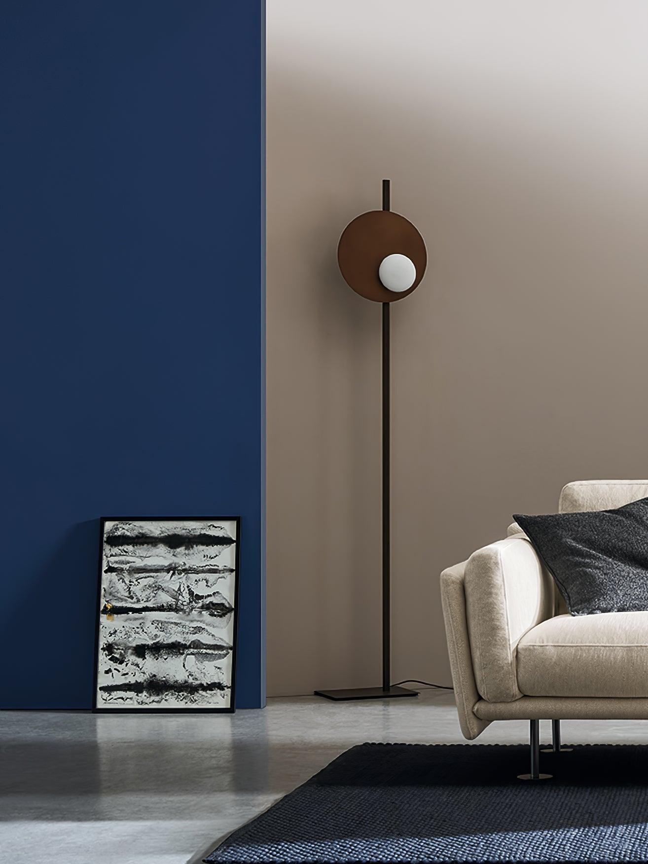 Vibe Minimalist Glass Floor Lamp-Neutral Decor