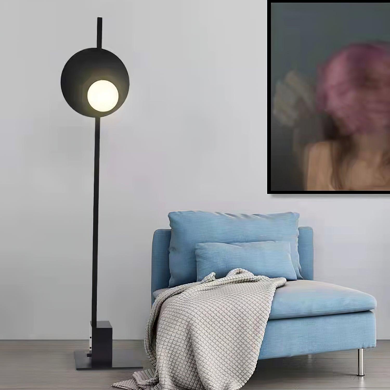 Vibe Minimalist Glass Floor Lamp-Neutral Decor