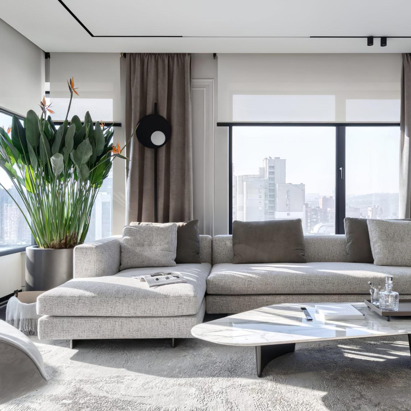 Vibe Minimalist Glass Floor Lamp-Neutral Decor