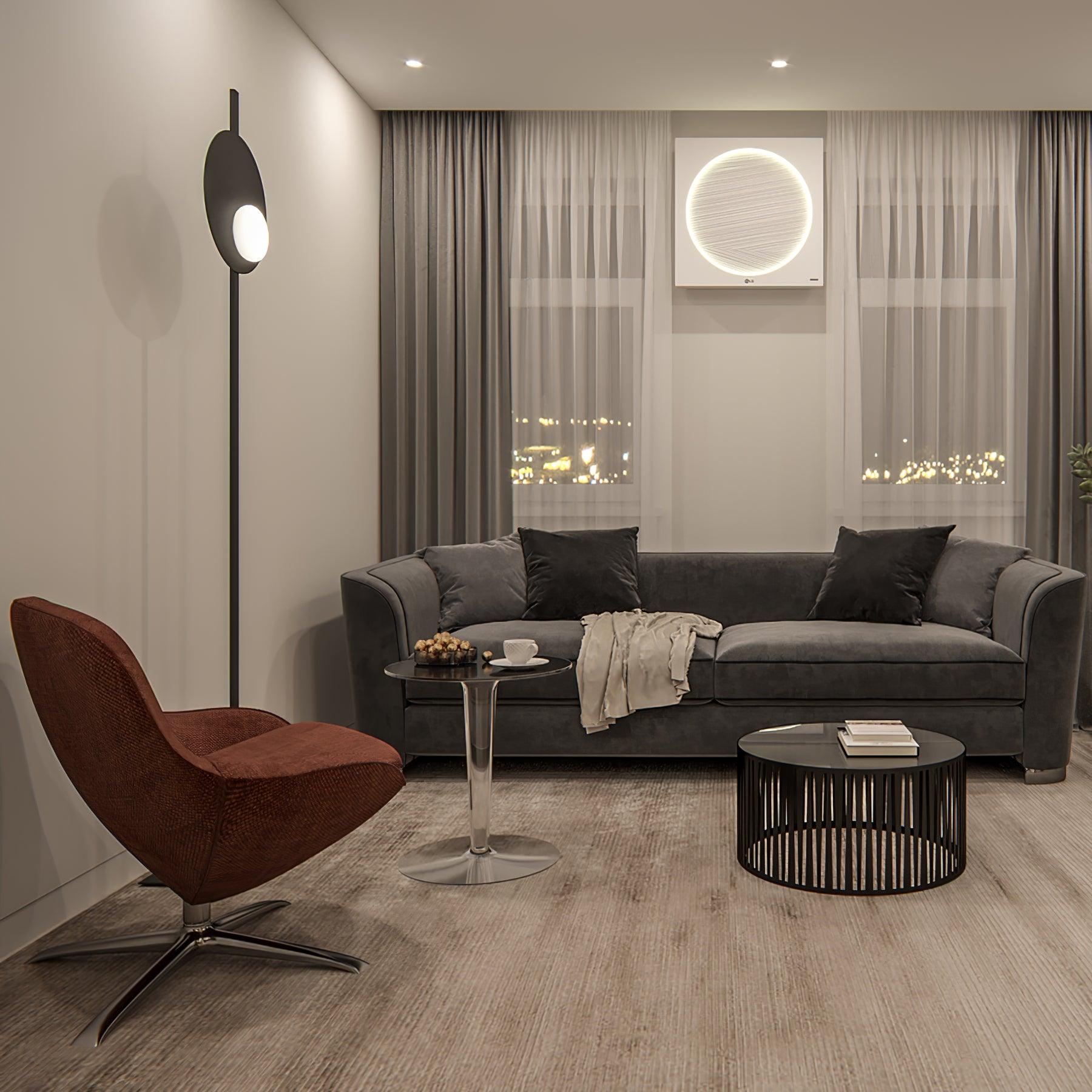 Vibe Minimalist Glass Floor Lamp-Neutral Decor