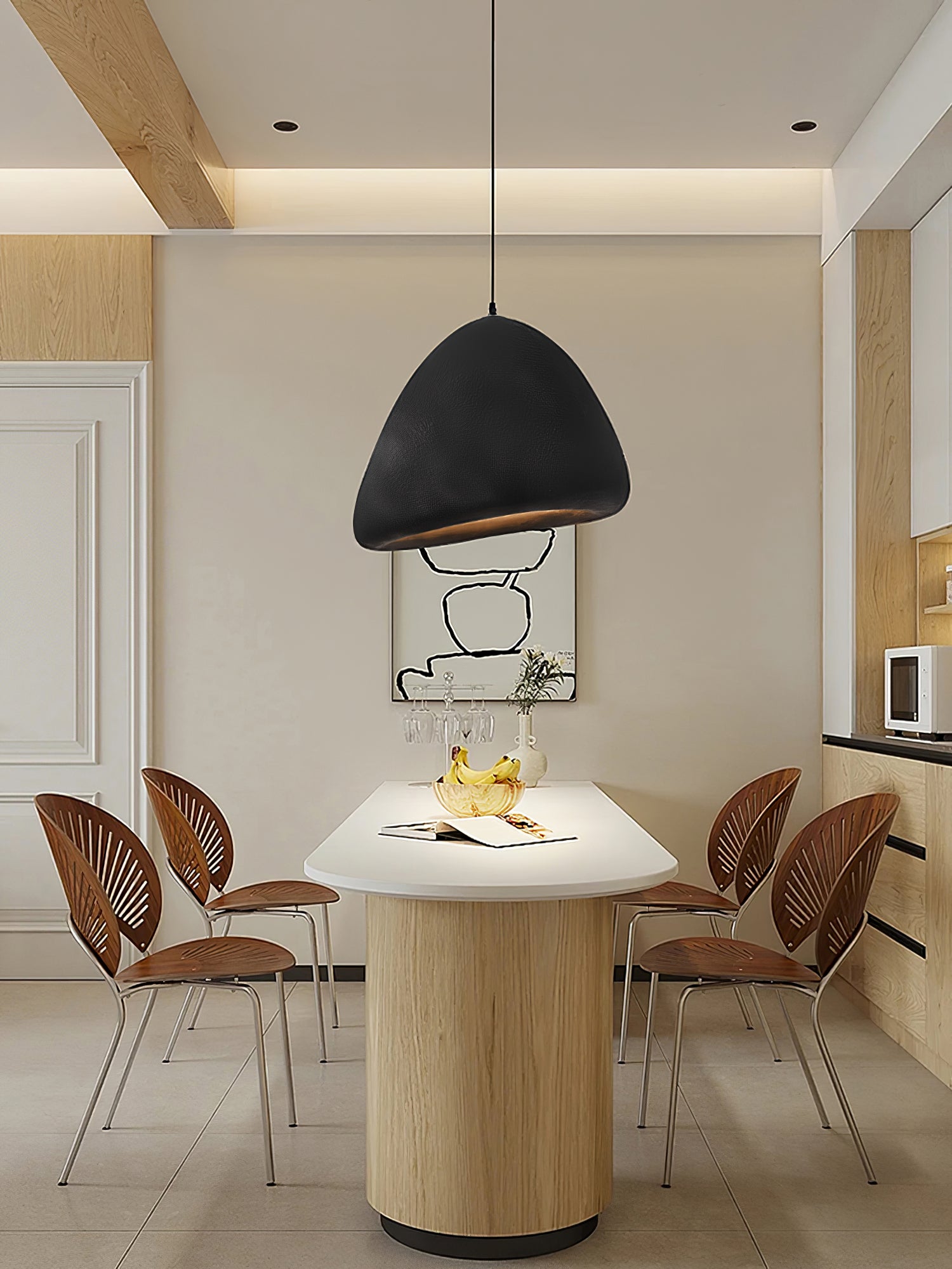 Ovalo Wabi-Sabi Pendant Light-Neutral Decor