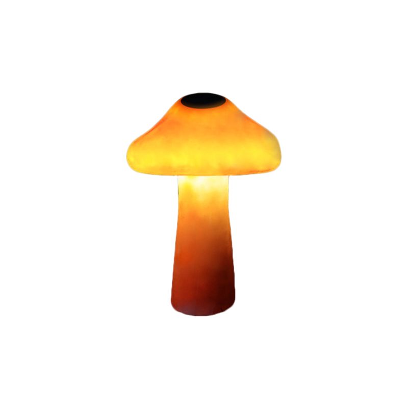 Ray Mushroom Outdoor Ground Light, Hardwired/Solar, Orange - Neutral Decor