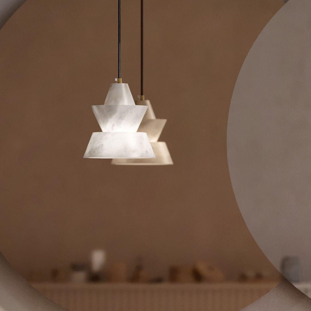 Evo Alabaster Pendant Light-Neutral Decor