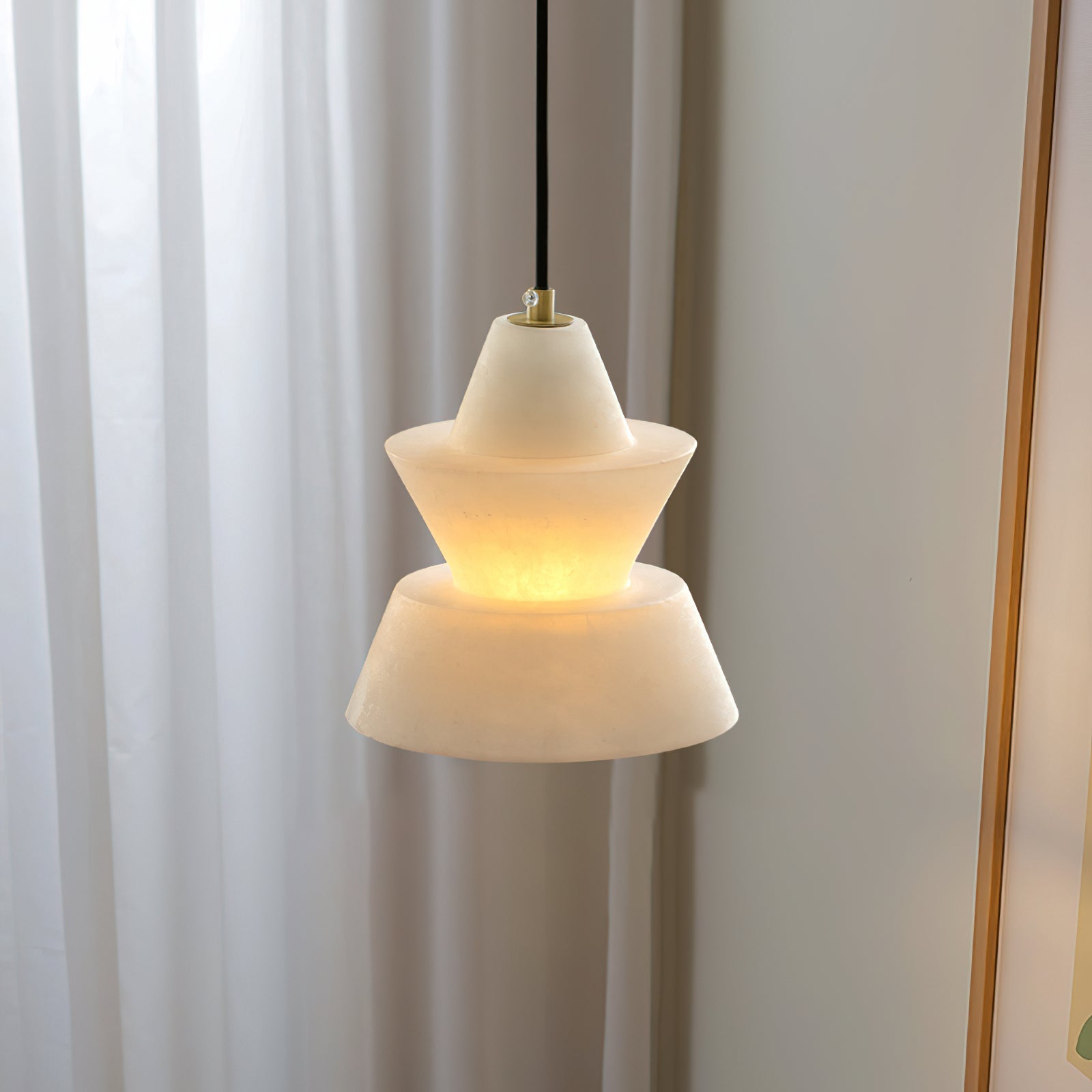 Evo Alabaster Pendant Light-Neutral Decor