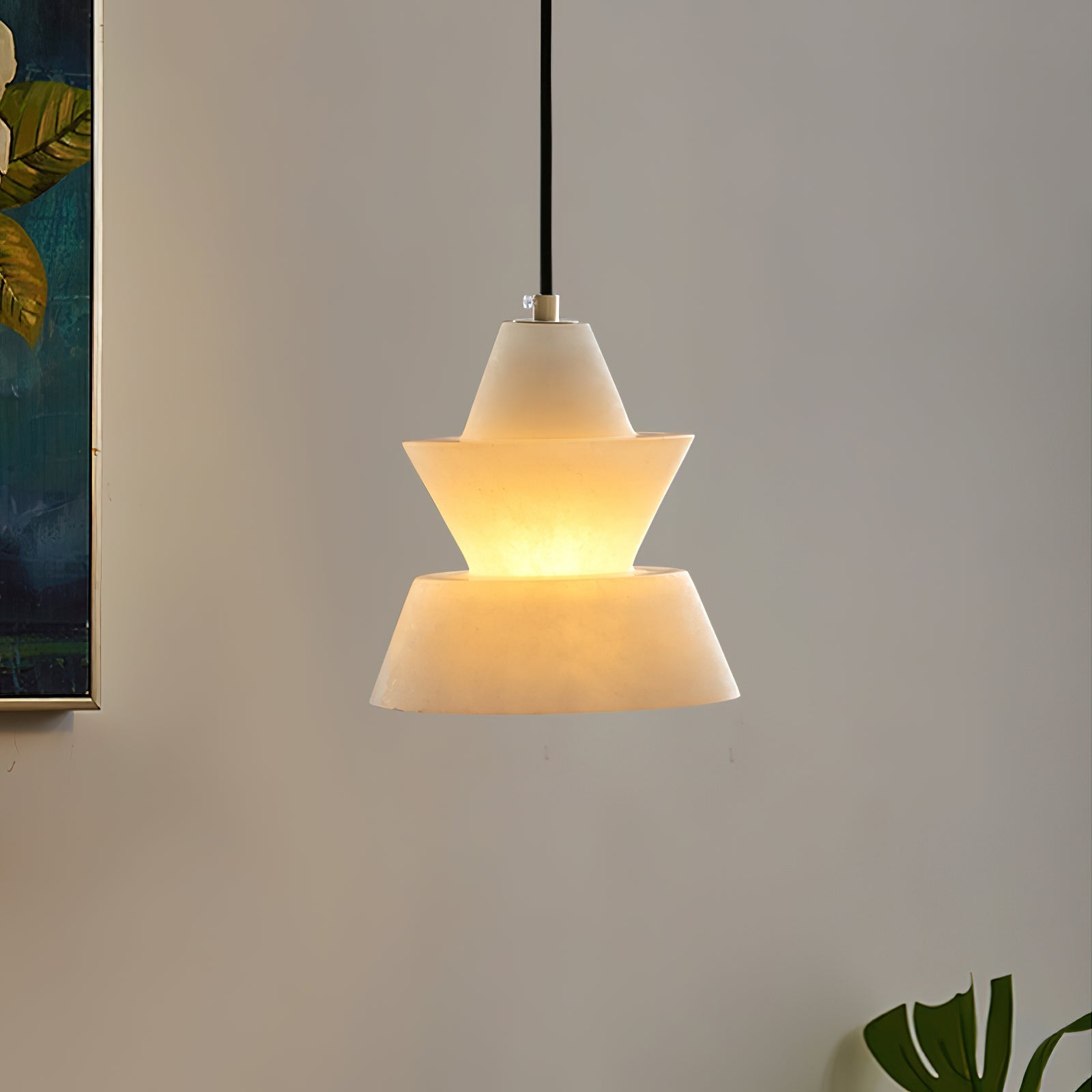 Evo Alabaster Pendant Light-Neutral Decor