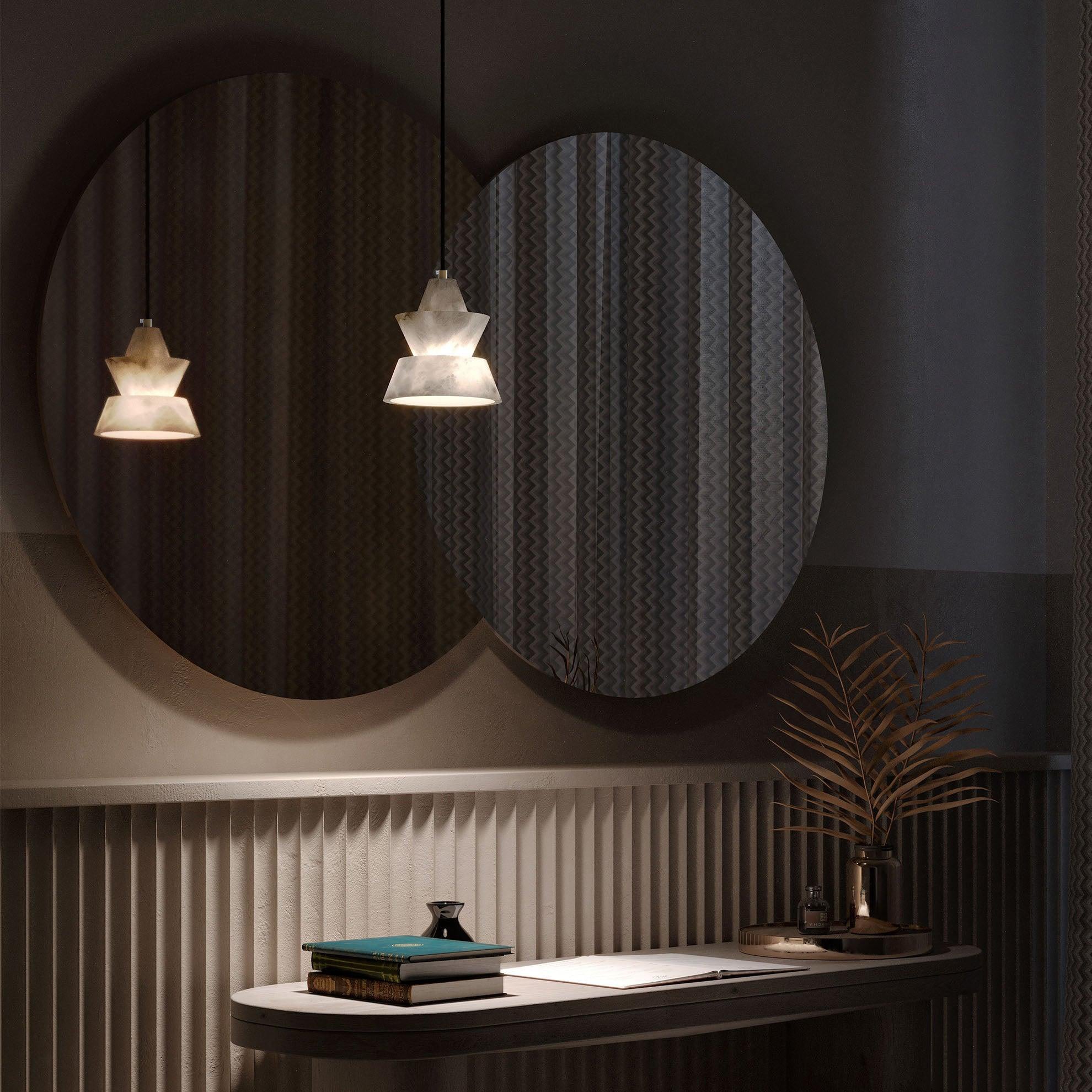 Evo Alabaster Pendant Light-Neutral Decor