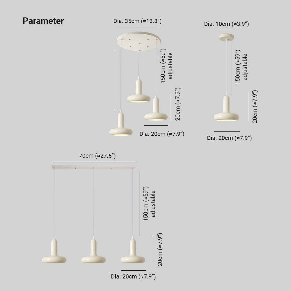 Arisha Modern Minimalist Cream Style Pendant Light White Bedroom - Neutral Decor