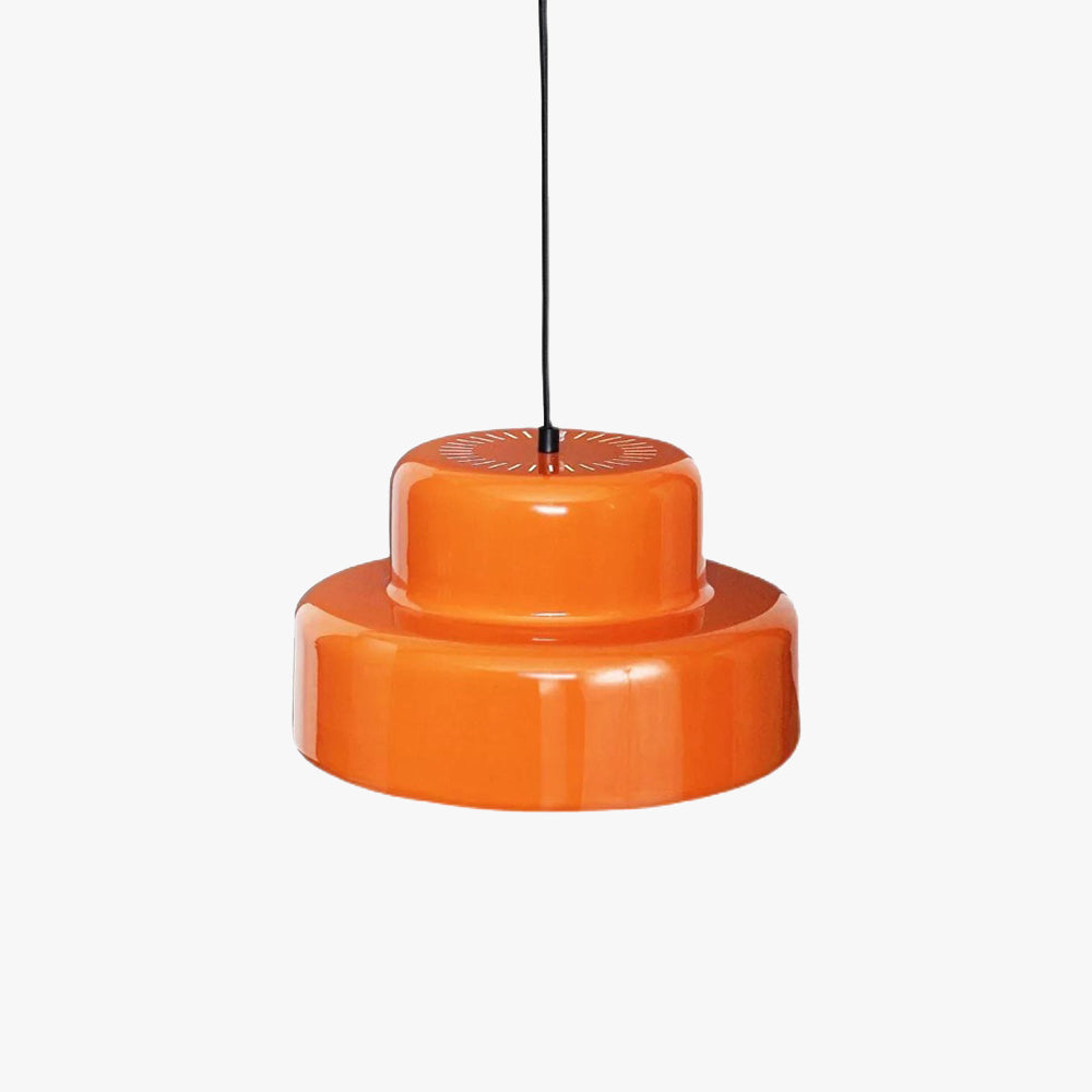 Arisha Single Head Vintage Pendant Light Orange Metal Dining Room - Neutral Decor