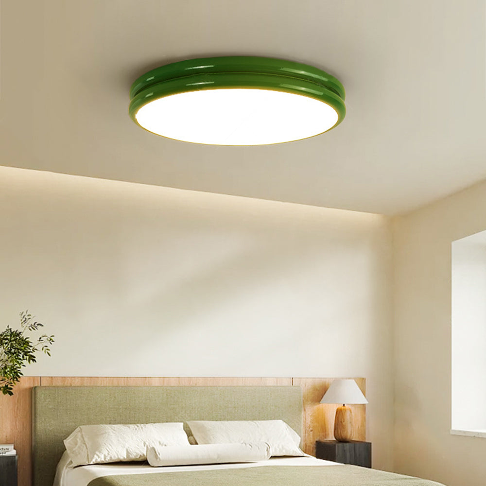 Valentina Minimalism Colorful Flush Mount Ceiling Light Double-layered Design - Neutral Decor