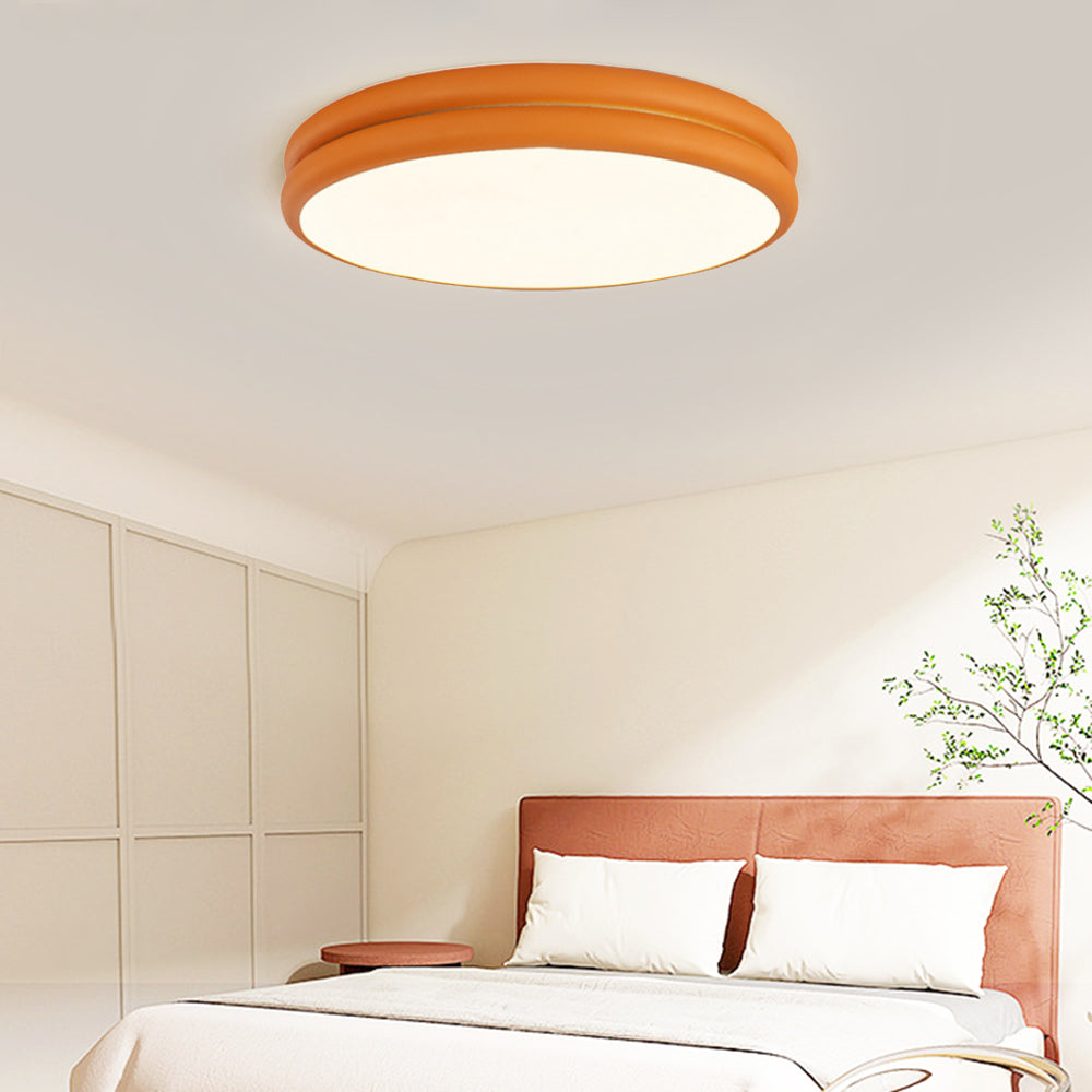 Valentina Minimalism Colorful Flush Mount Ceiling Light Double-layered Design - Neutral Decor