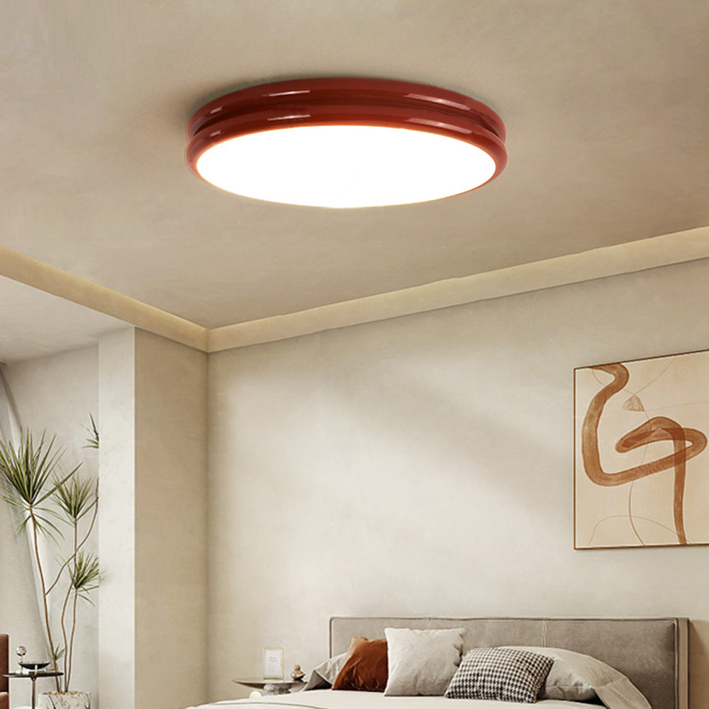 Valentina Minimalism Colorful Flush Mount Ceiling Light Double-layered Design - Neutral Decor