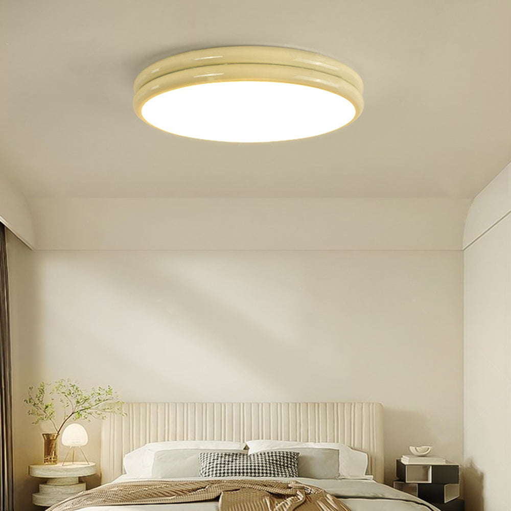 Valentina Minimalism Colorful Flush Mount Ceiling Light Double-layered Design - Neutral Decor
