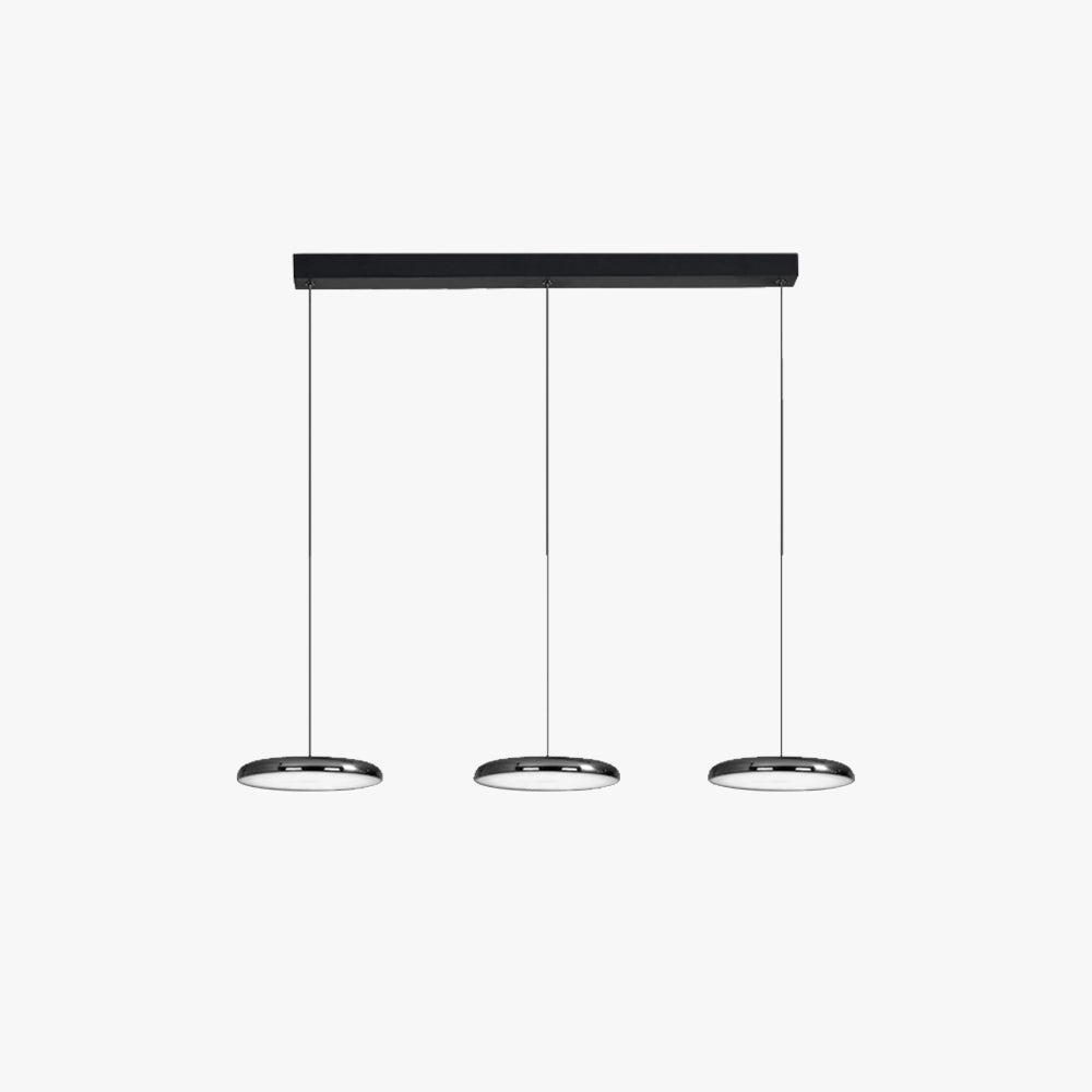 Aria Modern Minimalist Pendant Light Red Black Silver Metal Bedroom - Neutral Decor