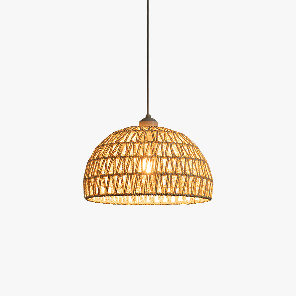 Ritta Boho Retro LED Pendant Light Wood Rattan Bedroom/Restaurant - Neutral Decor
