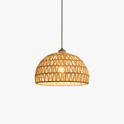 Ritta Boho Retro LED Pendant Light Wood Rattan Bedroom/Restaurant - Neutral Decor