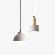 Muto Modern Pendant Light Cement White Bedroom/Kitchen Island - Neutral Decor