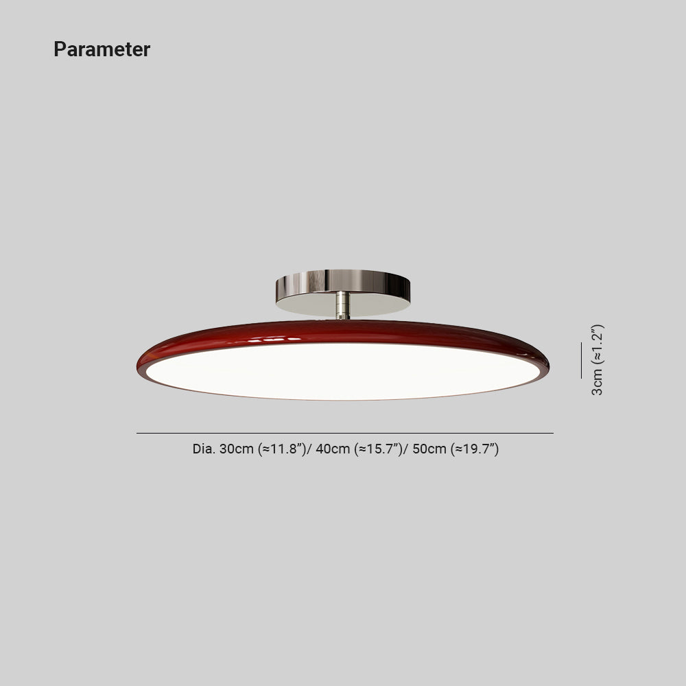 Valentina Vintage Flush Mount Ceiling Light Metal Red/White/Green LED Bedroom - Neutral Decor