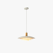 Valentina Modern LED Pendant Light White Wood Metal Bedroom - Neutral Decor