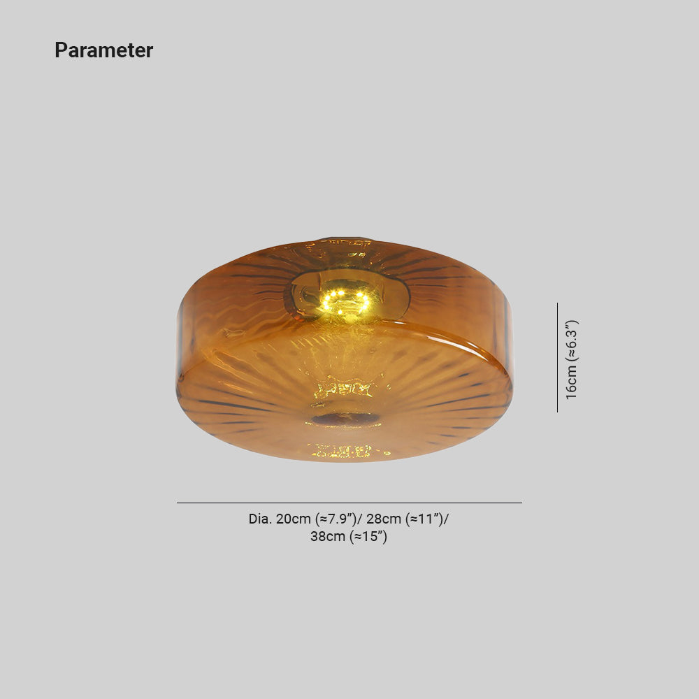 June Amber Glass Ceiling Light - Neutralighting