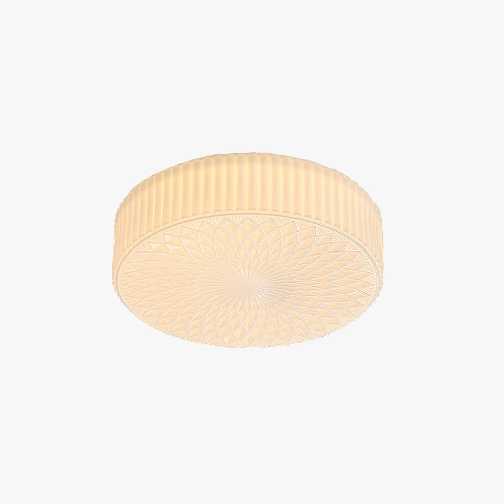 Valentina Modern Cream LED Flush Mount Ceiling Light Glass Study Bedroom - Neutral Decor