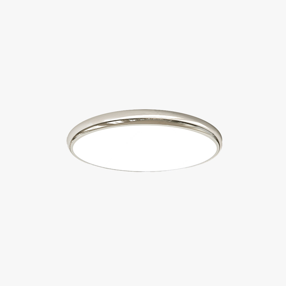 Muto Retro Circle Flush Mount Ceiling Light White Metal Bedroom - Neutral Decor