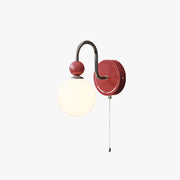 Valentina Modern LED Indoor Wall Lamp Red/Coffee Metal/Glass Bedroom - Neutral Decor