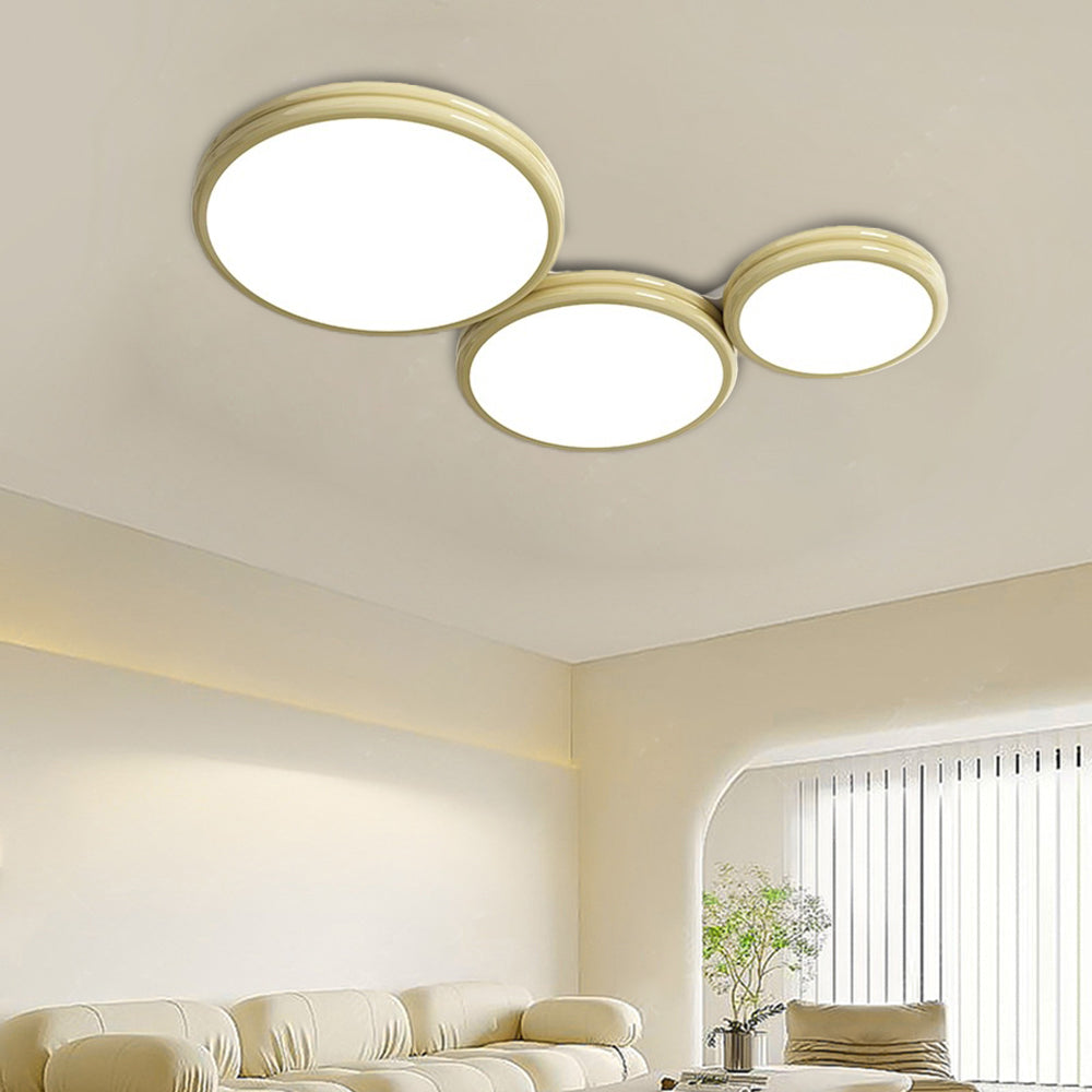 Valentina Modern LED Flush Mount Ceiling Light Metal Living Room - Neutral Decor