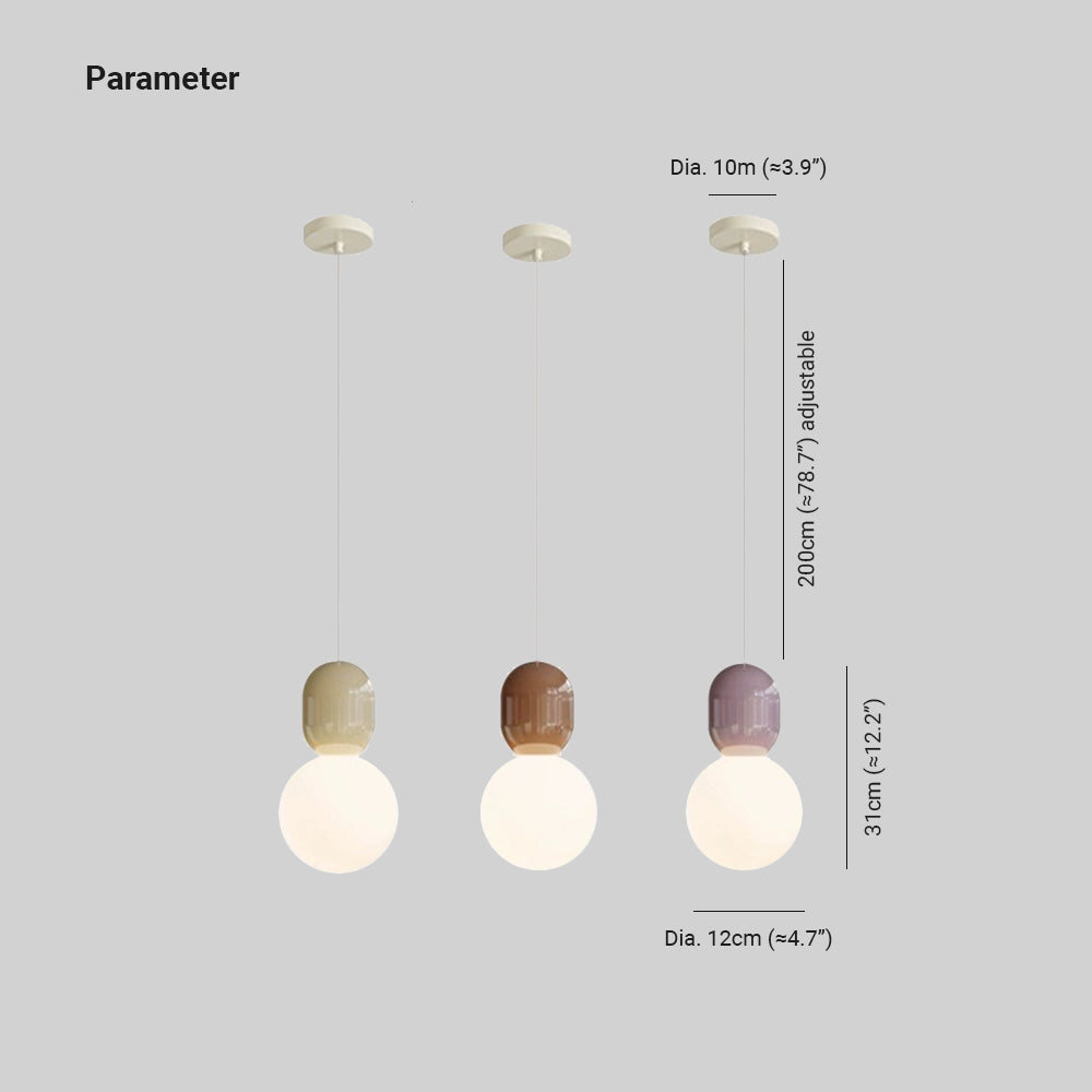 Valentina Modern Minimalist Glass/Metal Pendant Light Dining Room - Neutral Decor