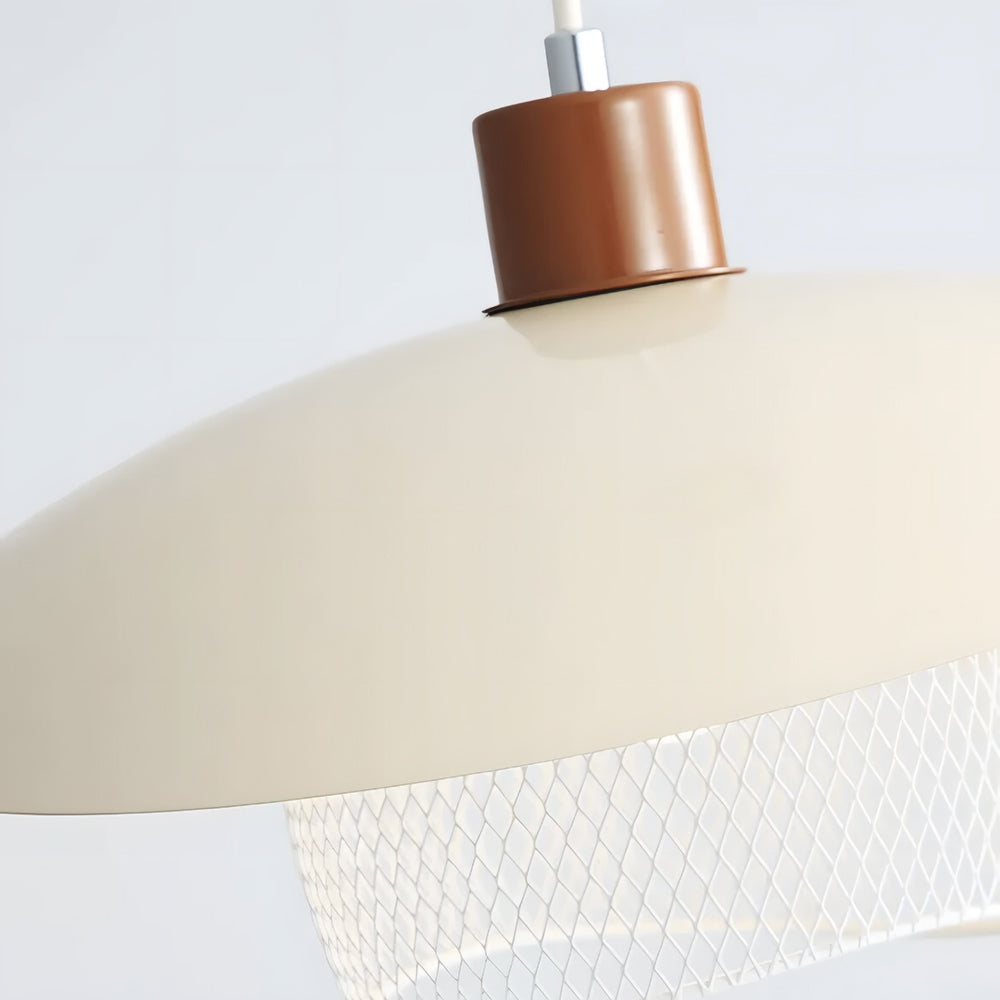 Arisha Modern LED Pendant Light Beige/Green/Wood Dining Room - Neutral Decor