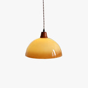 Valentina Retro LED Round Pendant Light Adjustable Brown Dining Room - Neutral Decor