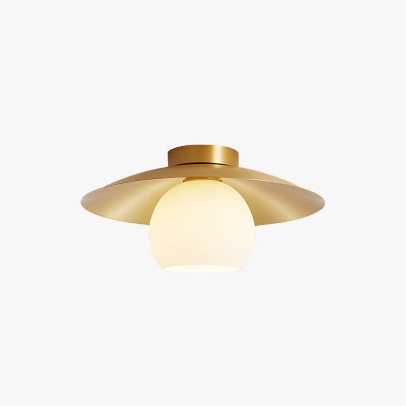 Arisha Nordic Retro LED Flush Mount Ceiling Light Metal Glass Corridor - Neutral Decor