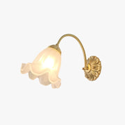 Arisha Retro LED Indoor Wall Lamp Gold Glass Flower-shaped Design Bedroom - Neutral Decor